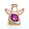 3.5" (H) Purple Morning Glory Ornament - Handcrafted in Texas - Mother's Angels® Christmas Angel Wings Figurine